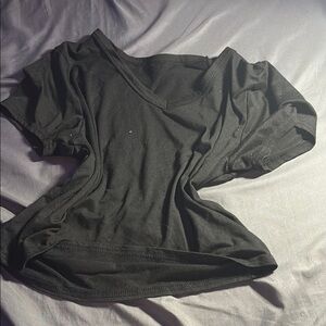 Classic Black V-Neck Women's Top